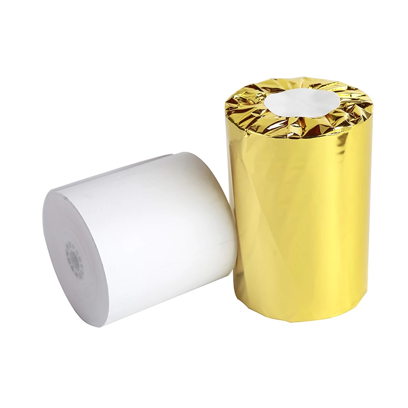 Cheap even coating weight 76mmx76mm carbonless paper roll for office